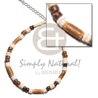 2 3mm coco heishe  pokalet with sig id