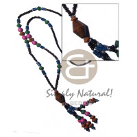 2 3mm natural black coco Pokalet. with tassled