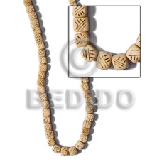 dice natural wood with burning