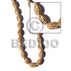 25mm natural wood oval with burning