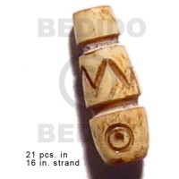 natural bone tube with groove 19mmx8mm 