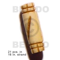 natural bone tube with groove 19mmx8mm 