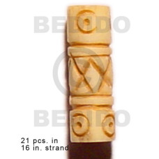 natural antique bone tubewith groove 19mmx8mm 