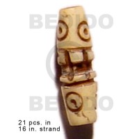 natural antique bone tube with groove 19mmx8mm