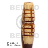 natural antique bone tube with groove 19mmx8mm