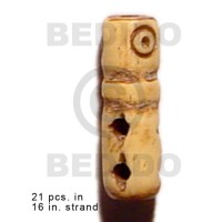 natural antique bone tube with groove 19mmx8mm