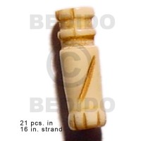 natural antique bone tube with groove 19mmx8mm
