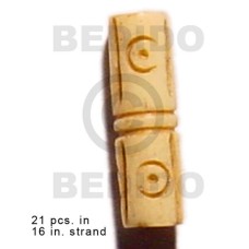 natural antique bone tube with groove 19mmx8mm