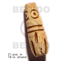 natural antique bone tube with groove 19mmx8mm