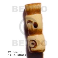 natural antique bone tube with groove 19mmx8mm