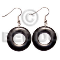 dangling 35mm ring black horn