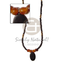 2 3mm coco heishe black  4 5mm brown