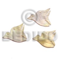 miniature mother of pearl shell (MOP) bird 20mm