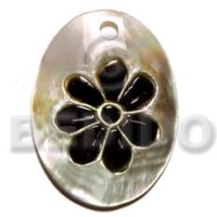blacklip dog tag with flower skin