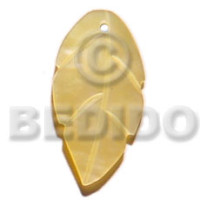 mother of pearl shell (MOP) leaf 15mm