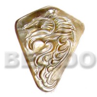 blacklip with carving 45mm