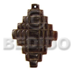 black tab checkered cross carving 45mm