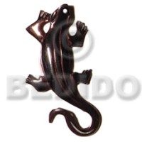 black tab lizard carving 50mm