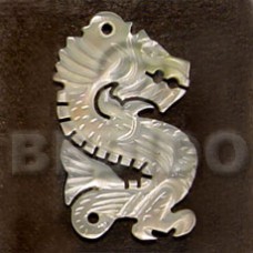 dragon carving mother of pearl shell (MOP) 45mm