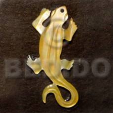 lizard carving mother of pearl shell (MOP) 45mm