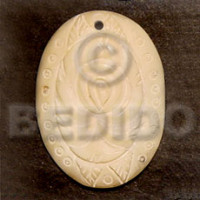 oval melo with carving 40mm