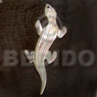 lizard carving mother of pearl shell (MOP) 45mm