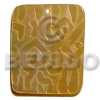 rectangular mother of pearl shell (MOP) with psychedelic design 40mmx30mm