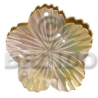 45mm mother of pearl shell (MOP) flower with design
