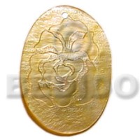 35mmx25mm oval mother of pearl shell (MOP) with design