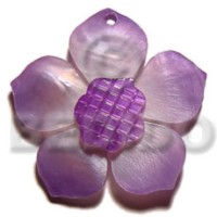graduated lavender 30mm hammershell flower with grooved
