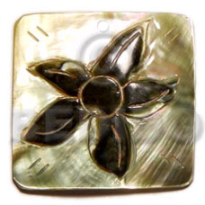 square 35mmx35mm blacklip with flower skin