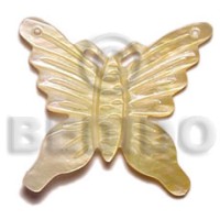 45mm carved mother of pearl shell (MOP) butterfly