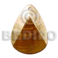 45mm teardrop mother of pearl shell (MOP) with skin
