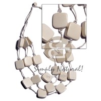 3 rows wax cord with 20mmx20mm natural