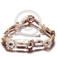 2 rows sig id wood tube with bleached tiger natural