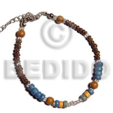 wood beads, 4 5mm and 2 3mm coco Pokalet