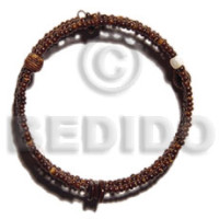 2 3mm coco Pokalet. natural brown hoop wire