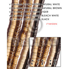4 5mm coco heishe bleach white