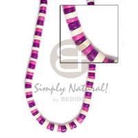 4 5mm coco heishe white pink violet combinationnation