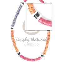 4 5 mm coco heishe blue orange red combination