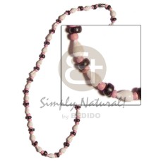 nassa white with 4 5mm 2 3mm black pink coco