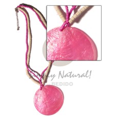 50mm pink capiz shell pendant in 2