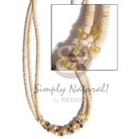 3 rows bleach coco heishe  transparent