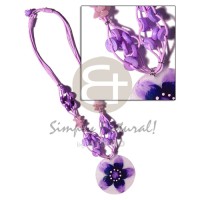 4 layer knotted lilac cord with coco