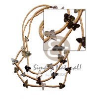 graduated 3 layer 2 3mm coco heishe natural