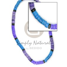 4 5mm coco heishe blue lilac violet combination