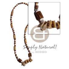 2 3mm coco heishe natural brown bleach, palmwood with