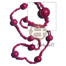 4 5mm pink coco square cut with wood