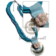 6 rows aquamarine 2 3mm coco heishe, glass