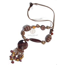 2 roows wax cord with 25mmx18mm oval